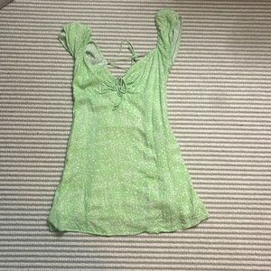 Green mini dress